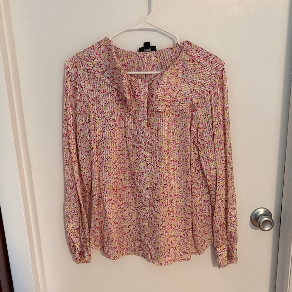 J. Crew Multicolor Floral Blouse